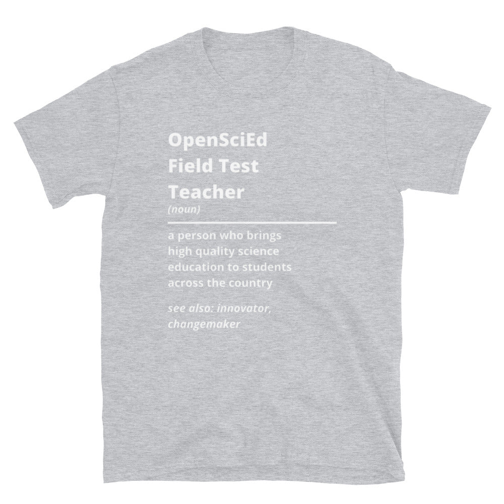 Unisex Field Test Teacher Definition Short Sleeve T-Shirt